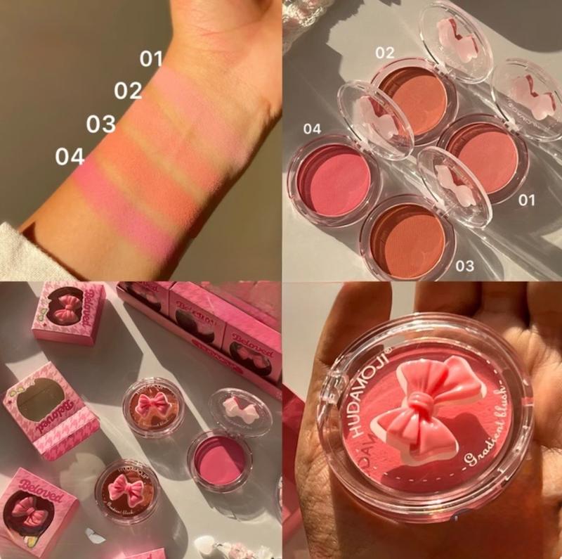رژگونه ی پودری پاپیونی HUDAMOJI🎀