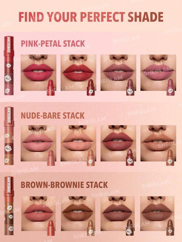 ست رژ لب چهار تایی Mega Lip Stacks [تضمین اصالت]