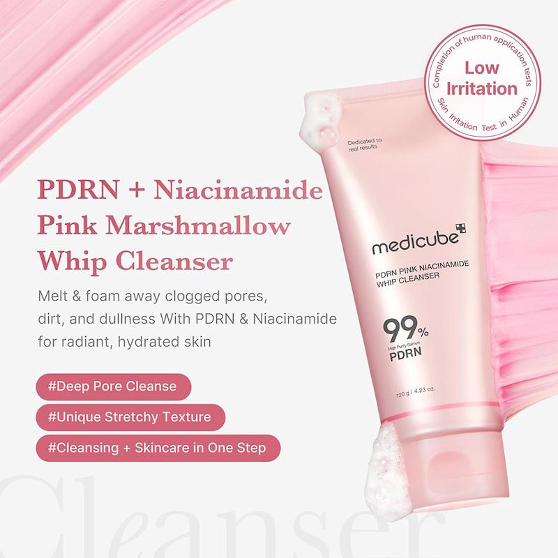 شوینده PDRN نیاسینامید مدیکیوب MEDICUBE PDRN Pink Niacinamide Whip Cleanser [تضمین اصالت]