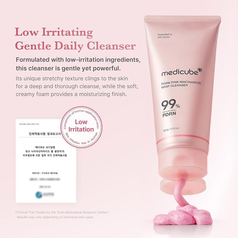 شوینده PDRN نیاسینامید مدیکیوب MEDICUBE PDRN Pink Niacinamide Whip Cleanser [تضمین اصالت]