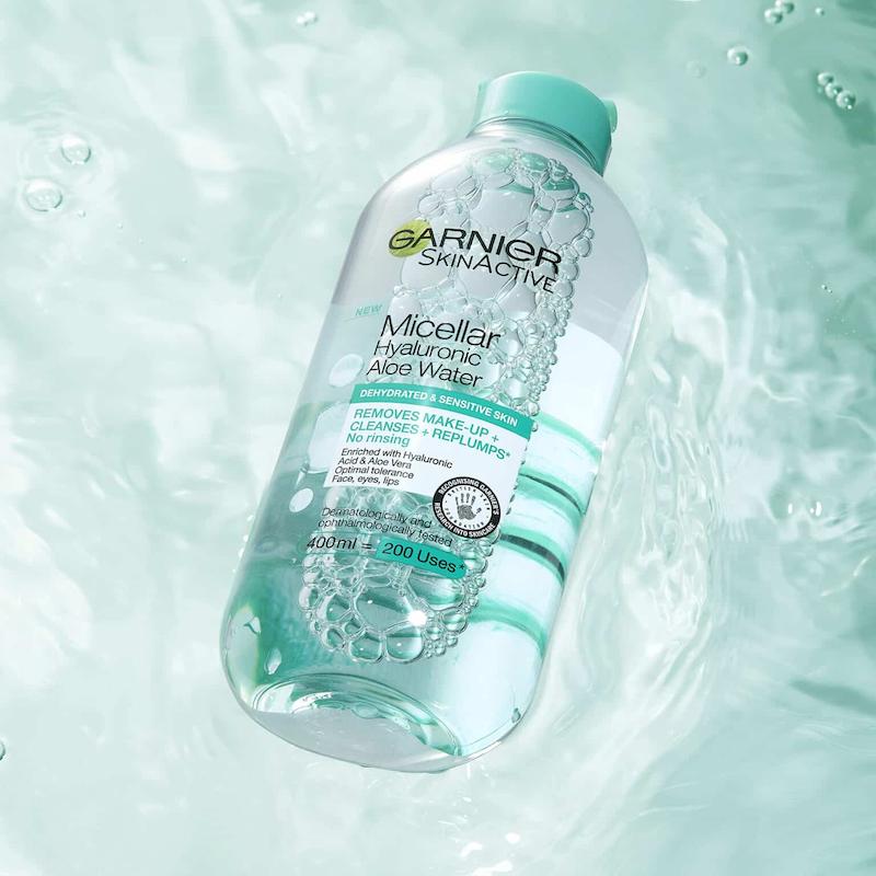 میسلار پاک کننده آرایش آبرسان آلوئه ورا گارنیر Garnier SkinActive Micellar Cleansing Water with Hyaluronic Acid + Aloe