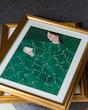 girl in green gold frame