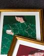 girl in green gold frame