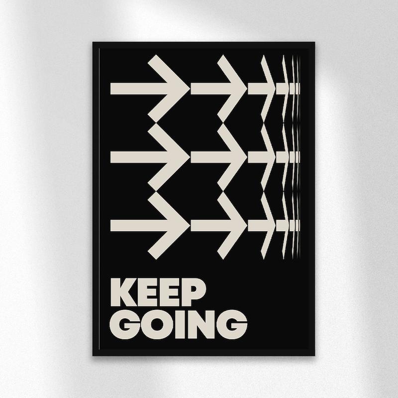 تابلو دیزاین Keep Going