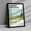 تابلو دیزاین - Wheat Field with Cypresses
