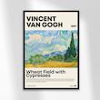 تابلو دیزاین - Wheat Field with Cypresses
