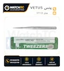 پنس سر صاف VETUS مدل ST-12 | چفت وتوس ساعت سازی ضد مغناطیس استیل ضد زنگ