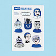 Feelin' blue sticker sheet