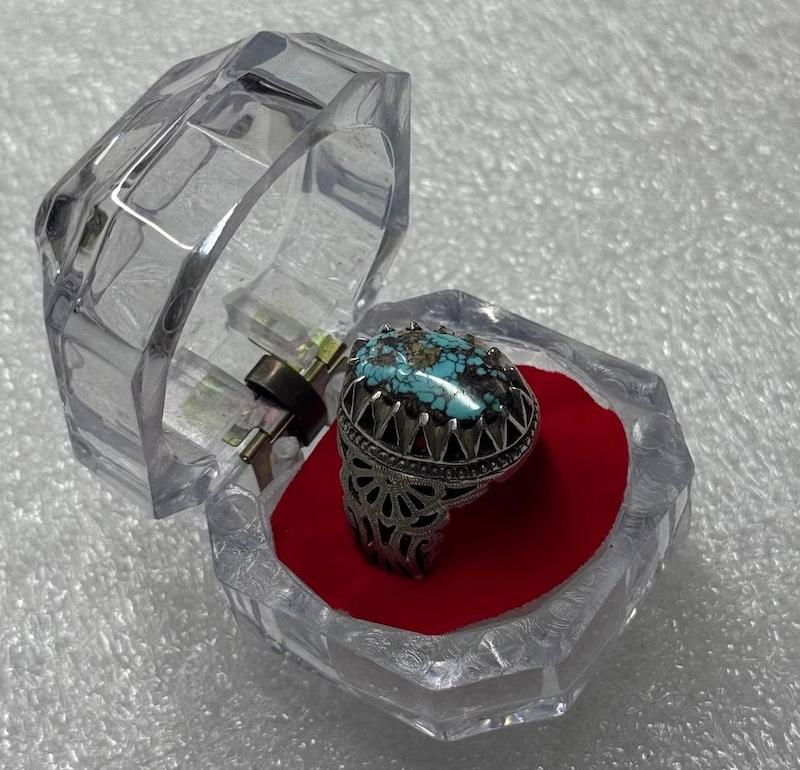 انگشتر فیروزه نیشابور دست ساز ( 11504 )