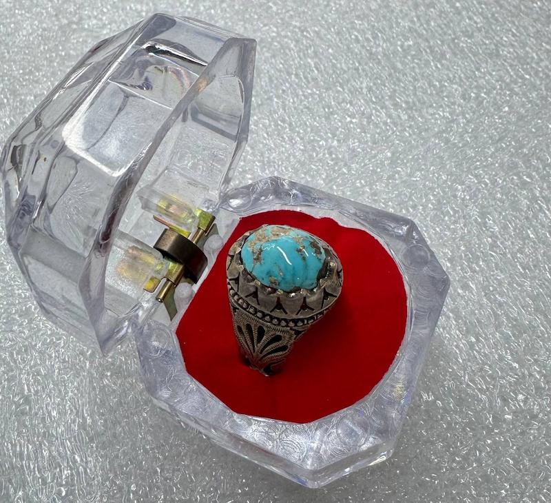 انگشتر فیروزه دست ساز ( 11507 )