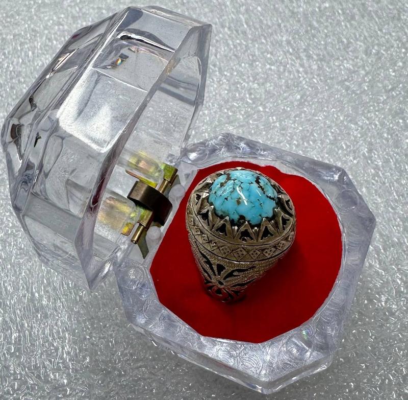 انگشتر فیروزه نیشابور دست ساز ( 11508 )