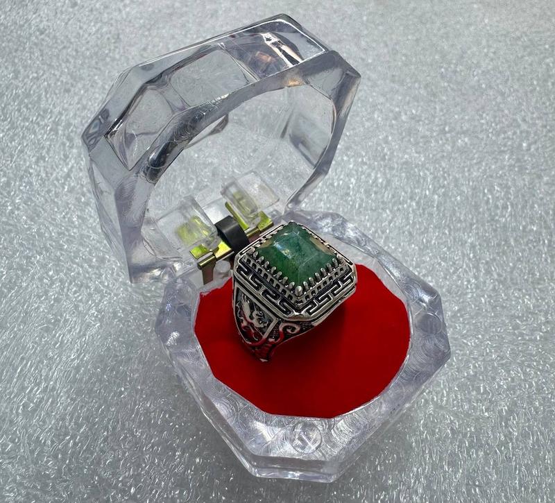 انگشتر زمرد دست ساز ( 14003 )