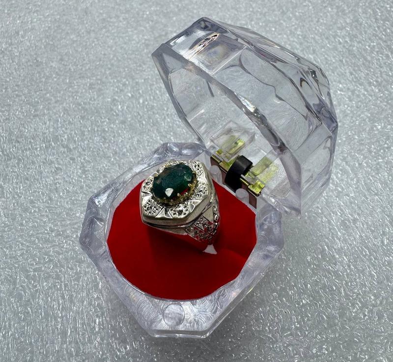 انگشتر زمرد دست ساز ( 14004 )