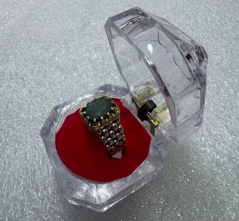 انگشتر زمرد دست ساز ( 14005 ) 