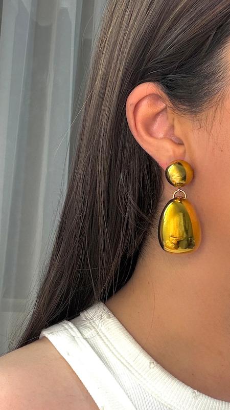 گوشواره استیل طلایی