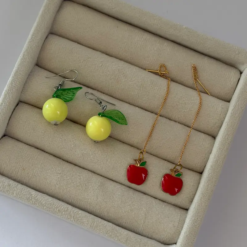 گوشواره میوه دست ساز 
