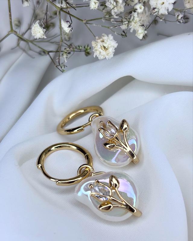 گوشواره سنگی رز