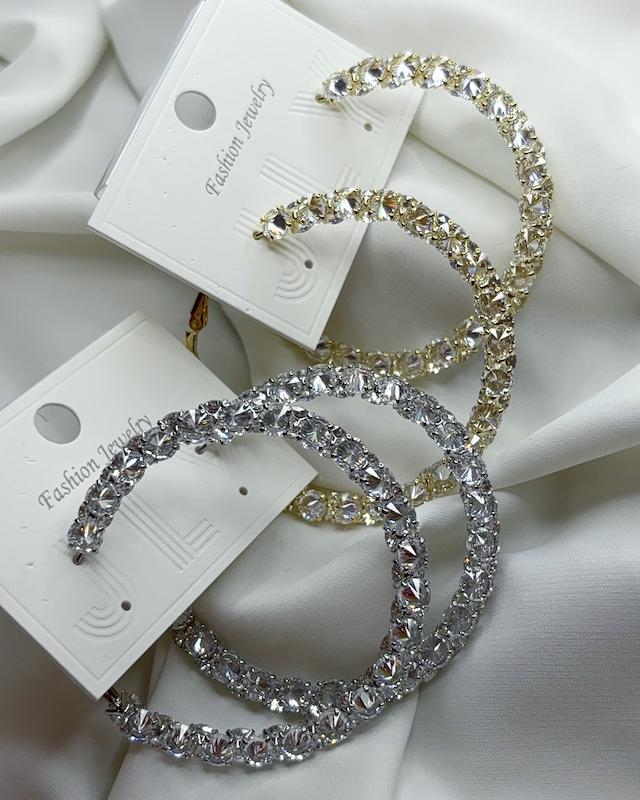 گوشواره حلقه ای سوارسکی