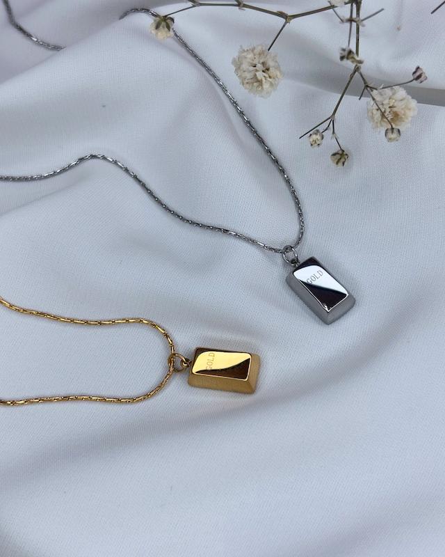 گردنبند شمش طرح طلا