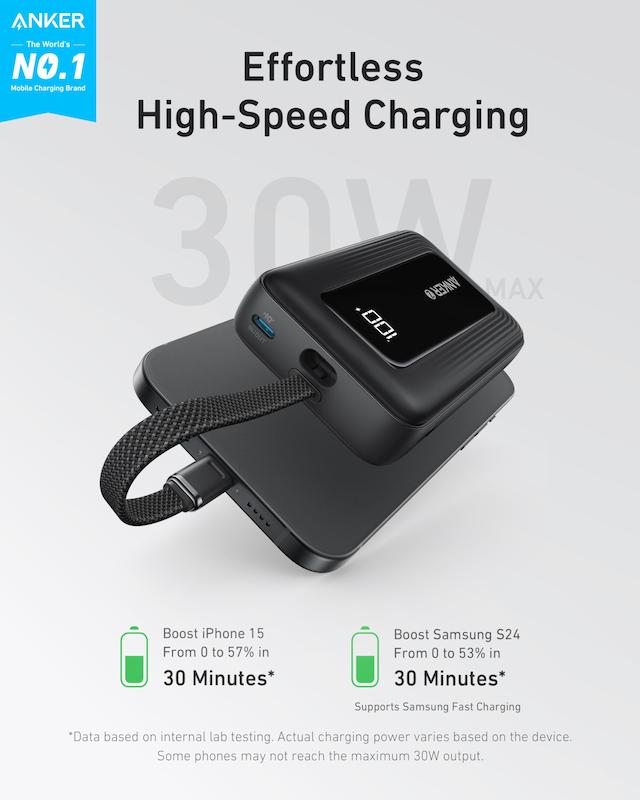 پاوربانک انکر Zolo با کابل داخلی | Anker Zolo Built-In Cable  آمپر 10000 و 20000 