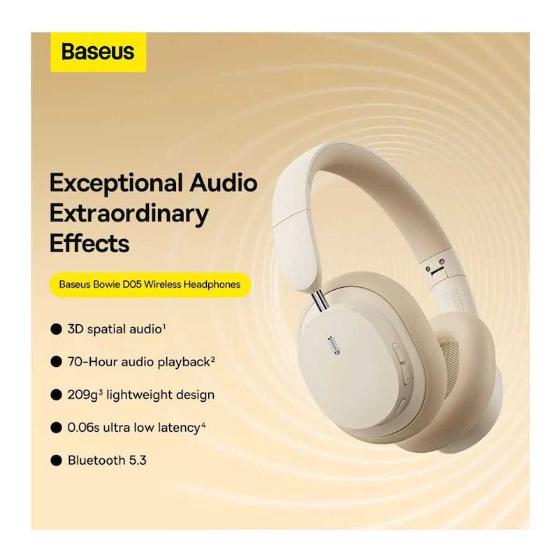 هدفون بلوتوثی باسئوس مدل Bowie D05