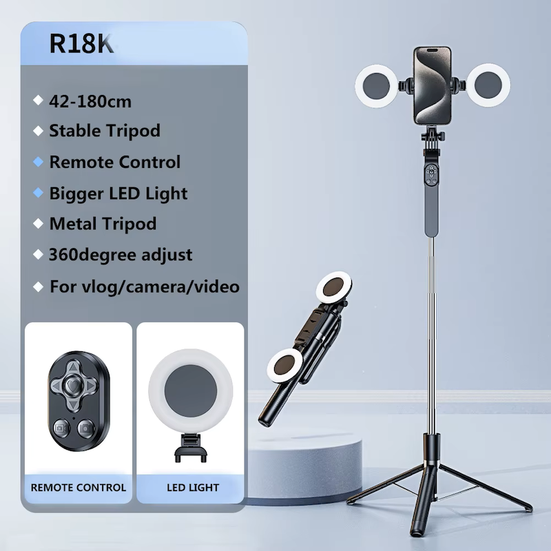 مونوپاد و سه‌پایه سلفی R18K Grip Handle