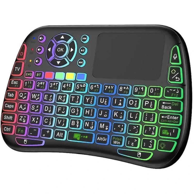 مینی کیبورد و تاچ پد بی سیم پرودو Porodo Universal Keyboard Remote & Mouse PD-ARMKB-BK
