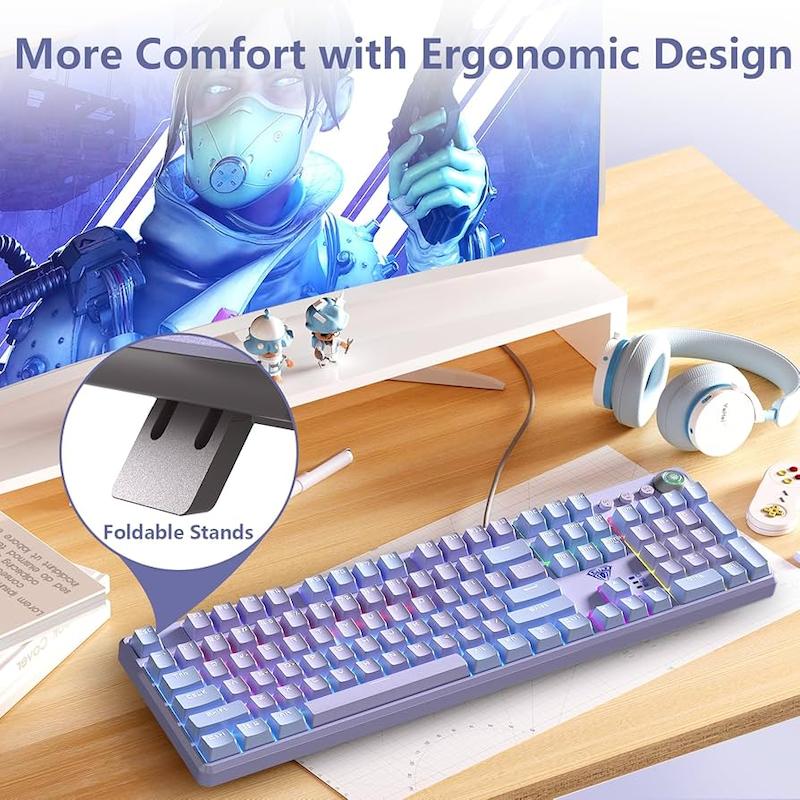 کیبورد با سیم آئولا مدل AULA F2088 PRO