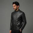 کت چرم لئونارد مشکی