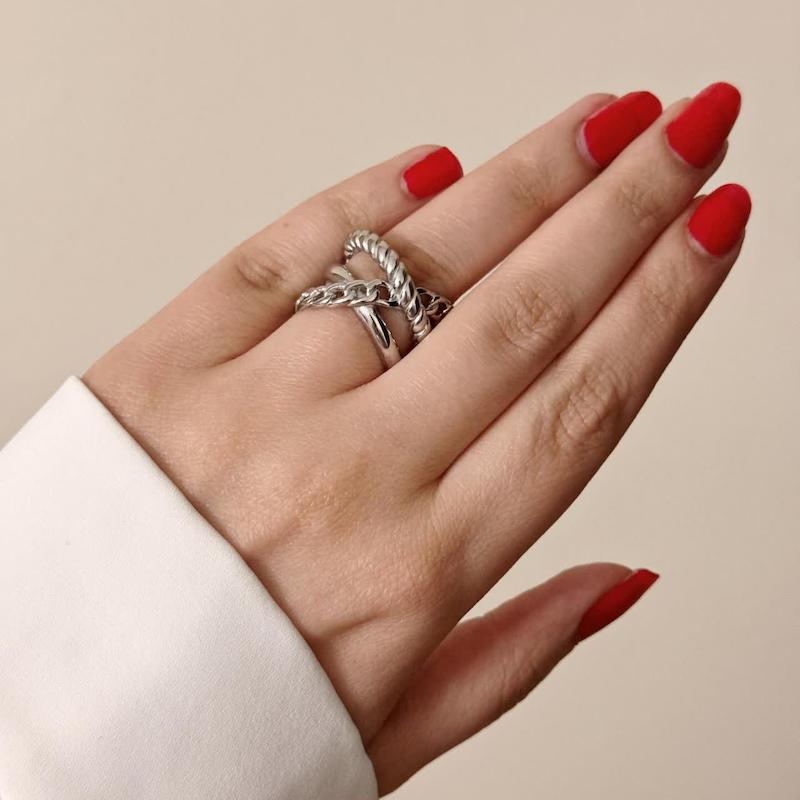 انگشتر طرح x 