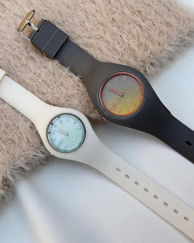 ساعت مشکی بند سیلیکونی از برند ICE