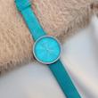 ساعت بند چرمی آبی