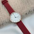 ساعت بند چرمی قرمز