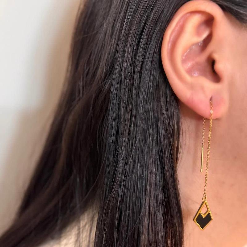 گوشواره استیل بخیه