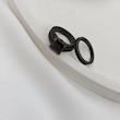 حلقه کریستال مشکی با پشت حلقه