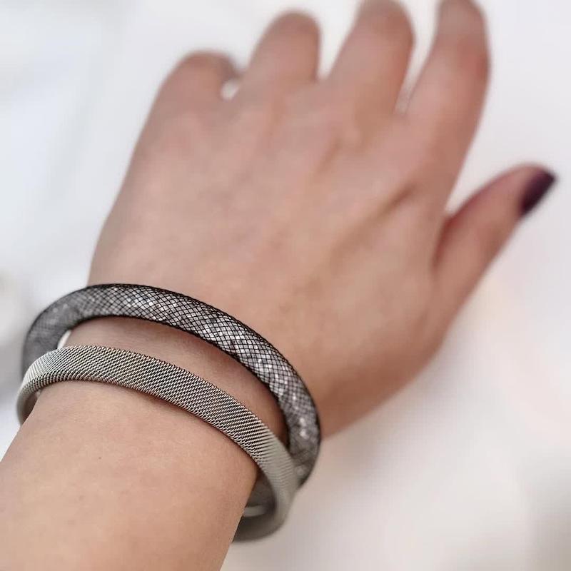 دستبند توری کریستال دار