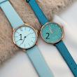 ساعت بند چرمی آبی