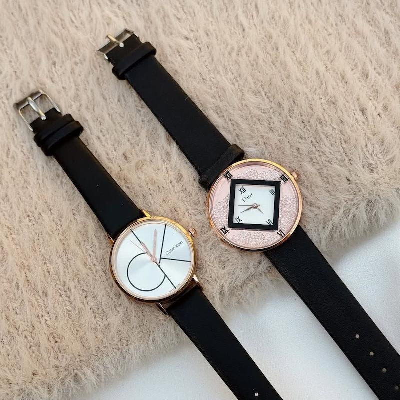 ساعت مشکی مدل  dior نگین دار