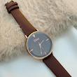 ساعت بند قهوه ای