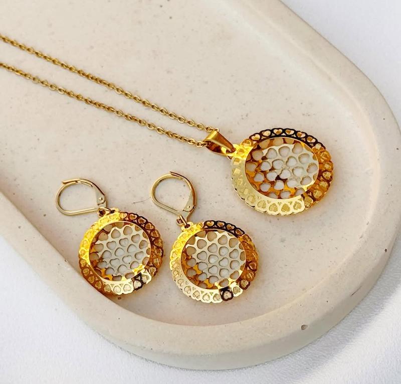 نیم ست طرح طلا 