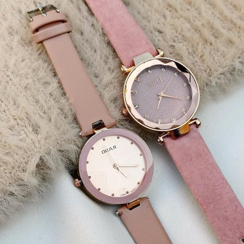 ساعت بند چرمی طرح دیورVIOLET