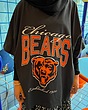 تیشرت اورسایز Chicago bears طوسی تیره برند h&m