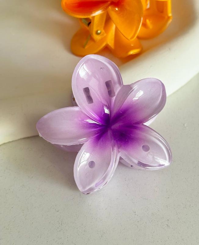 کلیپس سایز متوسط گل پلومریا رنگ بنفش کد ۵۹