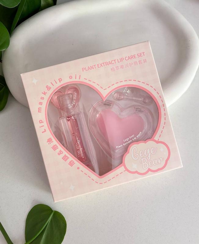 پک دو تایی بالم لب و لیپ گلاس برند gege bear