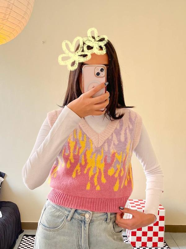 بافت نرم و لطیف آتیش صورتی و بنفش برند cut label