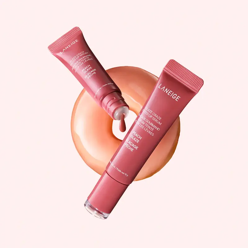 لیپ گلاس candy طرح laneige برند hues queen