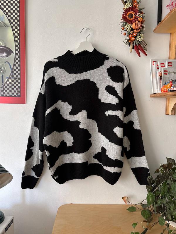 بافت نرم و لطیف پترن گاوی برند new look