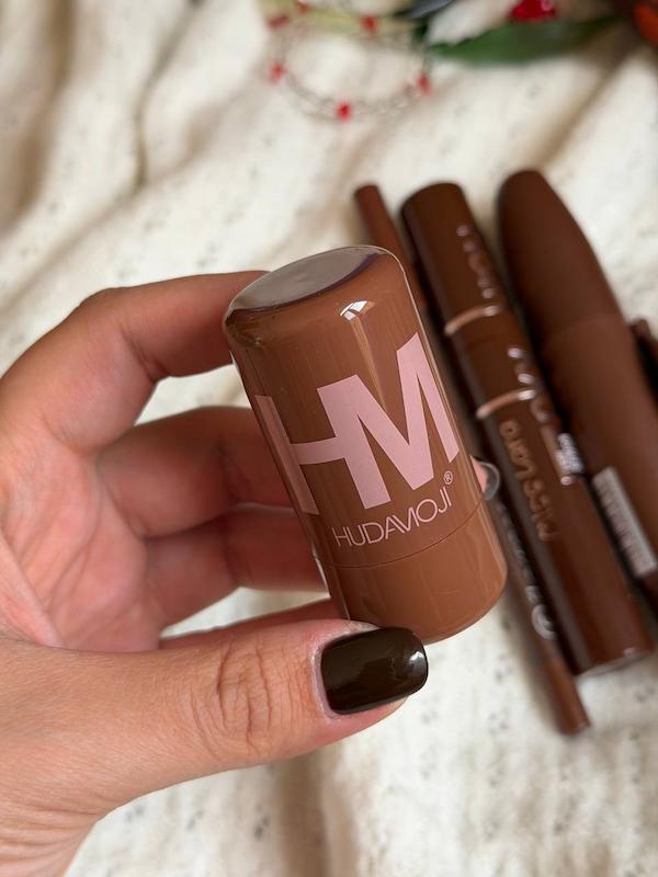 تینت ژله ای لب و رژگونه قهوه ای hudamoji