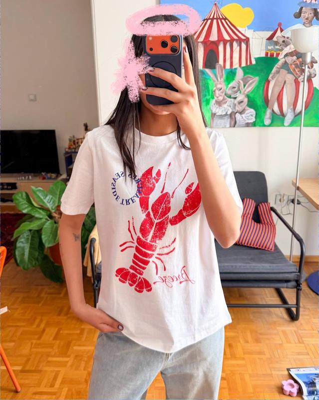 تیشرت نخی lobster برند sinsay