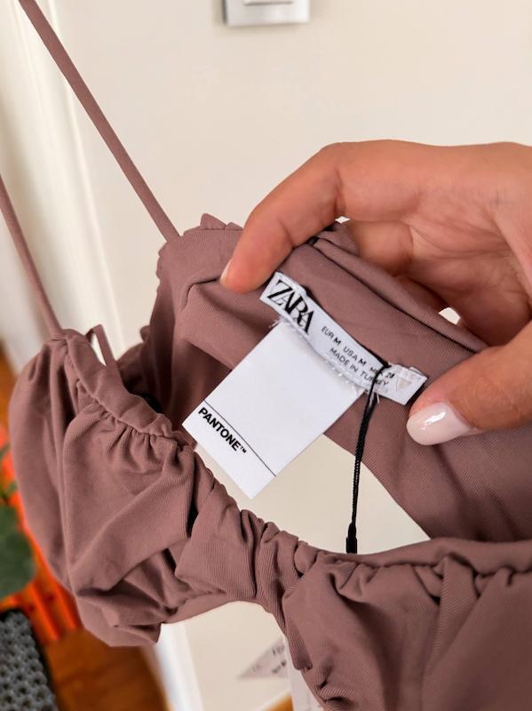 تاپ دکلته نسکافه ای برند pantoneX Zara